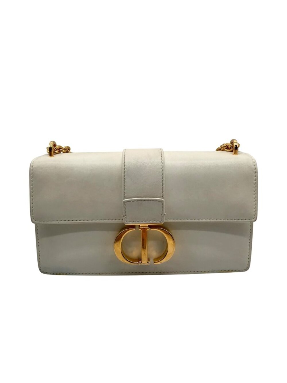 Christian Dior Chalk Leather 30 Montaigne East West Shoulder Bag - Picture 1 of 11